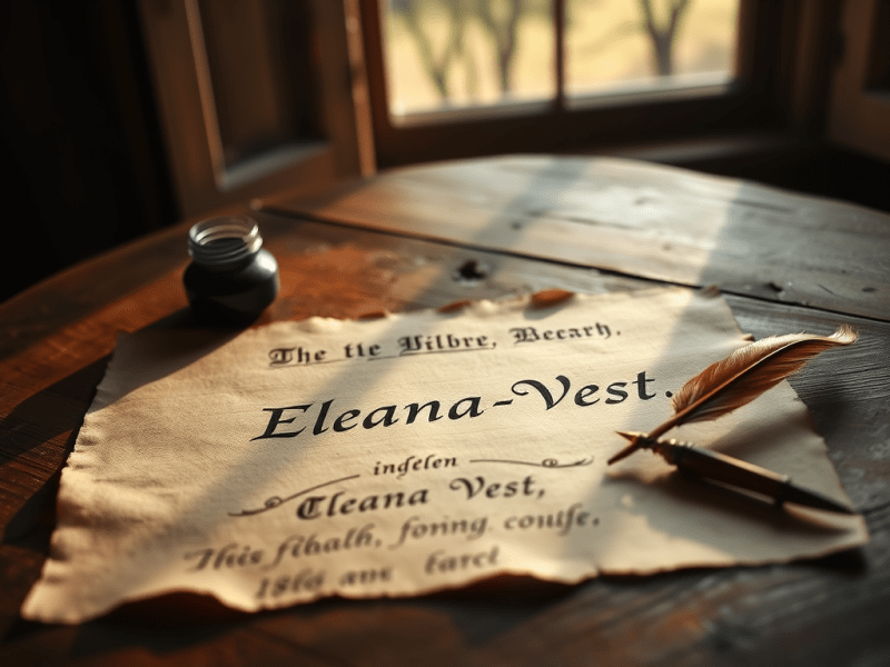 Catherine Vess: Given Name&nbsp;Eleanor?
